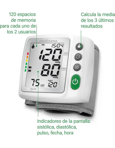 Tensiómetro Medisana BW-315 de muñeca digital