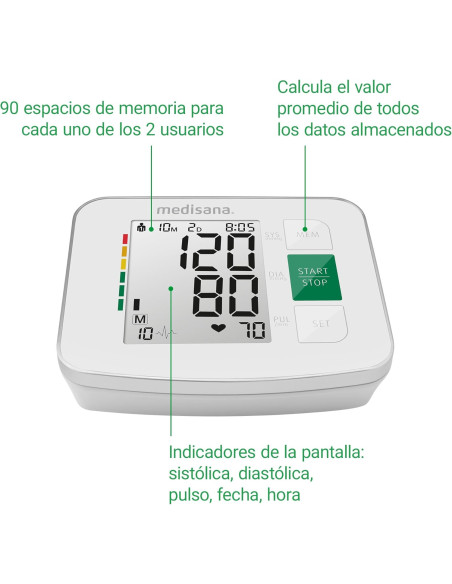 Tensiómetro Medisana BU-512 de brazo digital
