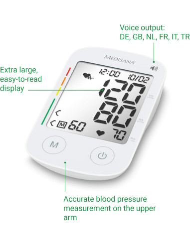 Tensiómetro Medisana BU-535 con voz digital