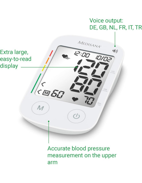 Tensiómetro Medisana BU-535 con voz digital