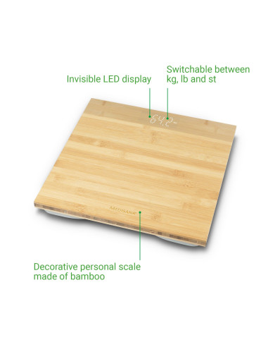 Báscula Medisana PS 440 digital de bambú hasta 180 kg