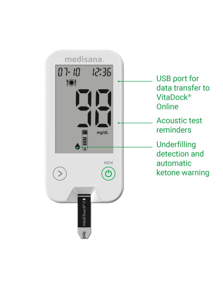 MediTouch 2 – Glucómetro Preciso