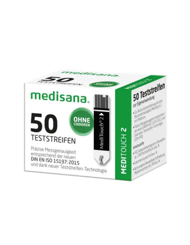Tiras Reactivas MediTouch 2 – Medisana 50 uds.