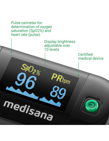 Pulsioxímetro Medisana PM-100 Preciso