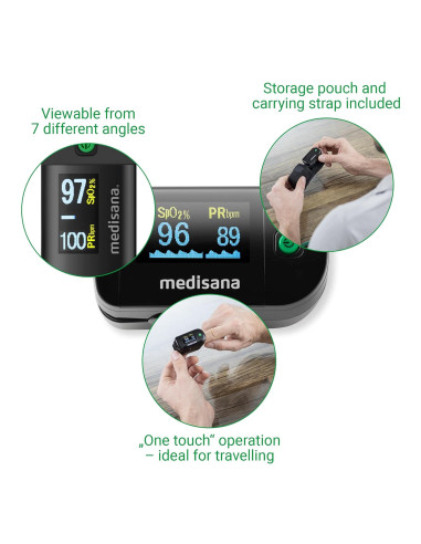 MEDISANA PM-100 OXIMETER+PULSIOXÍOMETRO NEGRO