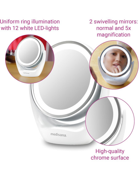 MEDISANA CM 835 Espejo Cosmético de Mesa Profesional