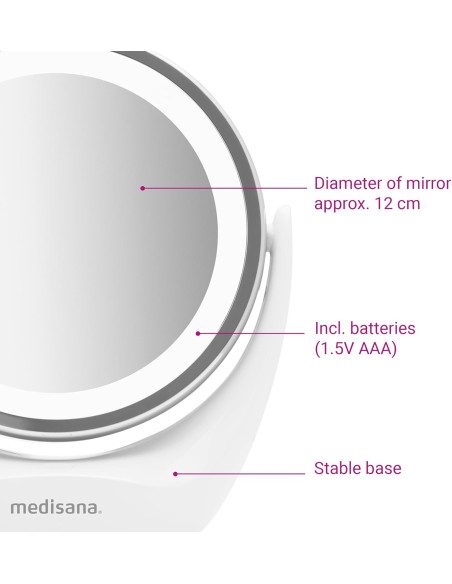 MEDISANA CM 835 Espejo Cosmético de Mesa Profesional