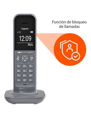 Teléfono inalámbrico fiable Gigaset CL390 Duo Silver