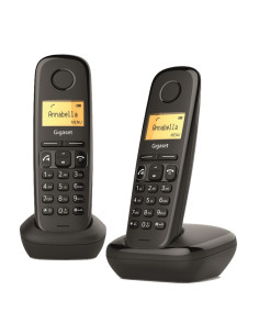 Teléfono inalámbrico fiable Gigaset A270 Duo Negro