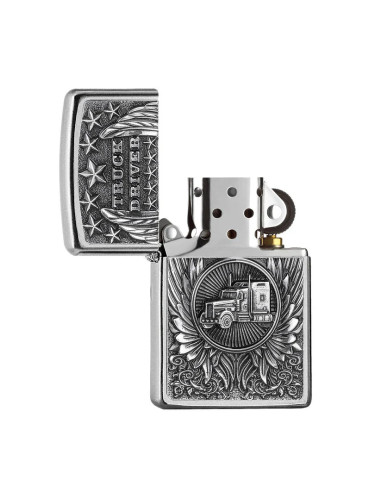 Encendedor fiable Zippo Trucker Satin Chrome