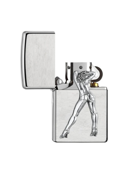 Encendedor fiable Zippo 200 GoGo Girl Brushed Chrome