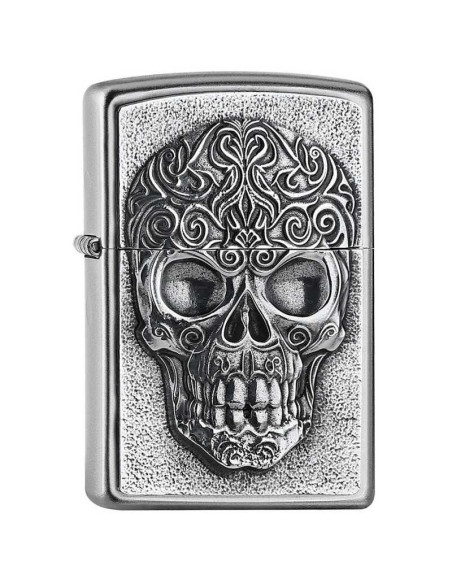 Encendedor fiable Zippo 205 The Skull Satin Chrome