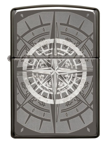 Encendedor fiable Zippo Brújula Black Ice