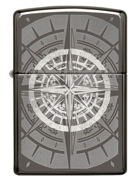 Encendedor fiable Zippo Brújula Black Ice