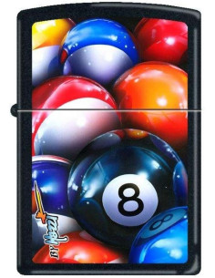 Encendedor fiable ZIPPO Mazzi 8 Ball Negro Mate | Original