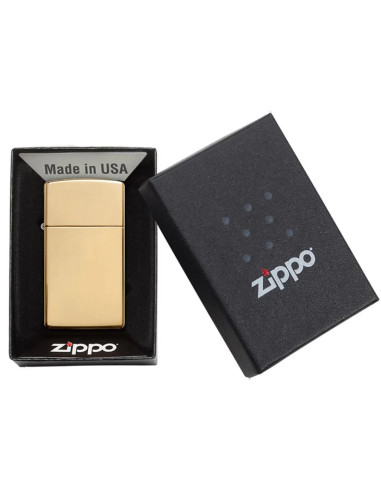 ENCENDEDOR ZIPPO 1654B HIGH POLISHED BRASS SLIM