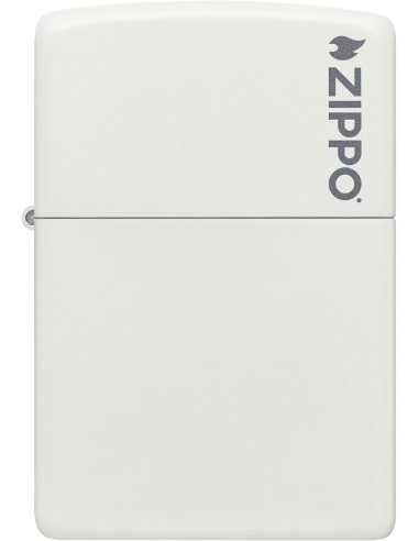 Encendedor fiable Zippo White Matte con logo