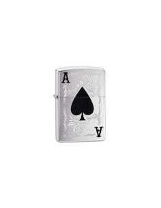 Encendedor fiable Zippo Ace of Spade – Cromo cepillado
