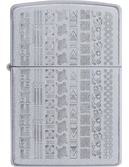 Encendedor fiable Zippo Geometric Pattern Satin Chrome
