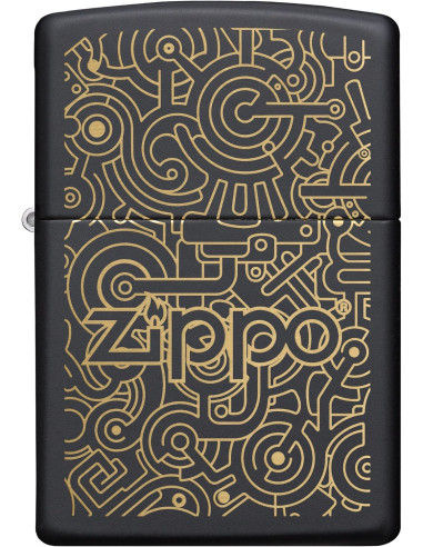 Encendedor fiable ZIPPO 218 GEARS DESIGN – Matt Black