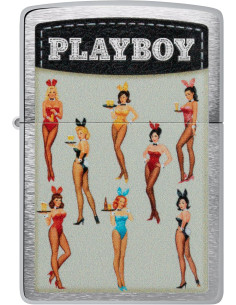 Encendedor fiable ZIPPO Playboy Design – Brushed Chrome 2