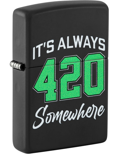 Encendedor Zippo 420 Design Black Matte