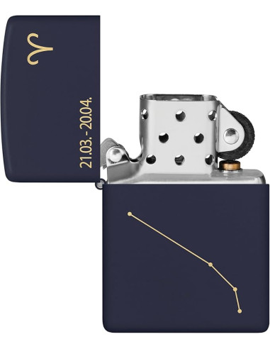 Encendedor Zippo Zodiac Aries Navy Matte