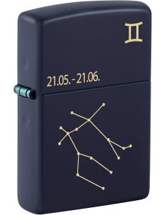 Encendedor Zippo Zodiac Gemini Navy Matte