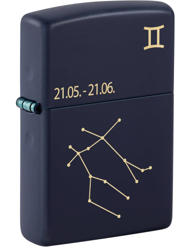 Encendedor Zippo Zodiac Gemini Navy Matte