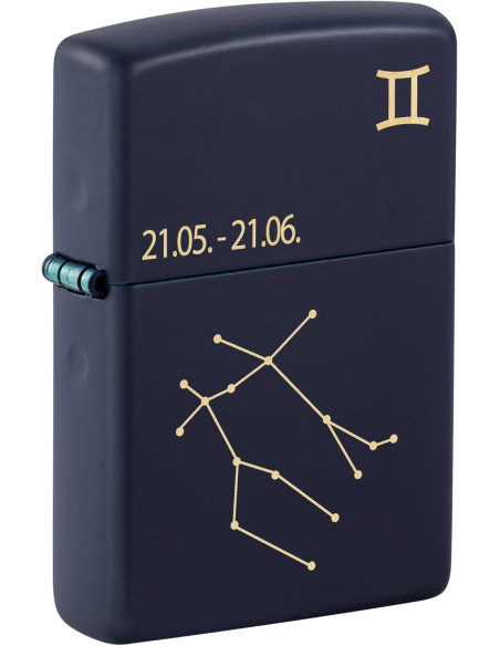 Encendedor Zippo Zodiac Gemini Navy Matte