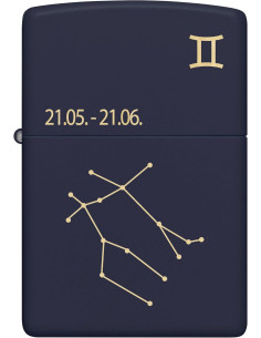 Encendedor Zippo Zodiac Gemini Navy Matte 2