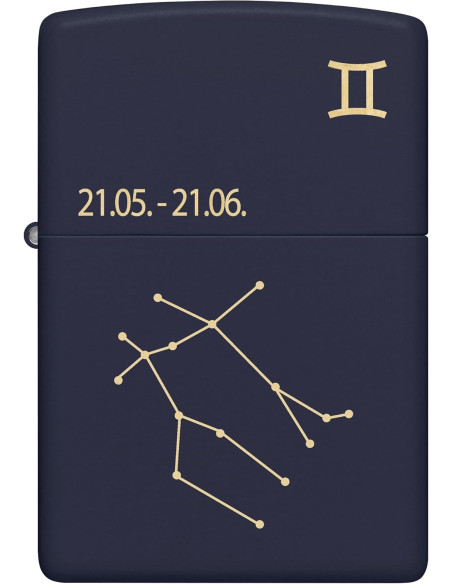 Encendedor Zippo Zodiac Gemini Navy Matte