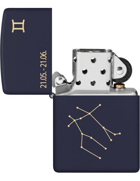 Encendedor Zippo Zodiac Gemini Navy Matte
