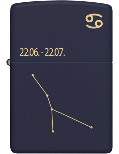 Encendedor Zippo Zodiac Cancer Matt Navy Blue