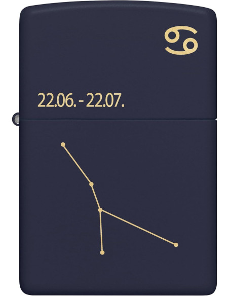Encendedor Zippo Zodiac Cancer Matt Navy Blue