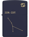 Encendedor Zippo Zodiac Cancer Matt Navy Blue