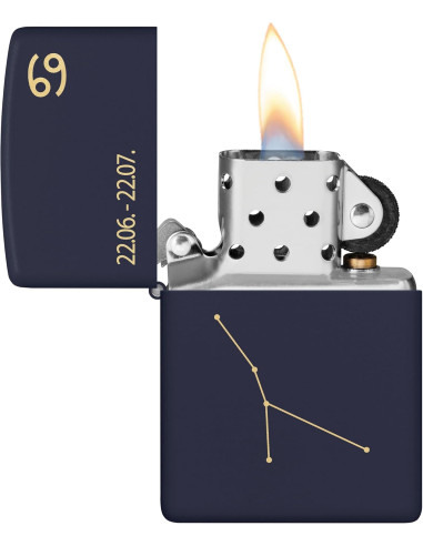 Encendedor Zippo Zodiac Cancer Matt Navy Blue