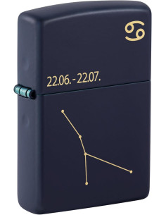 Encendedor Zippo Zodiac Cancer Matt Navy Blue 2