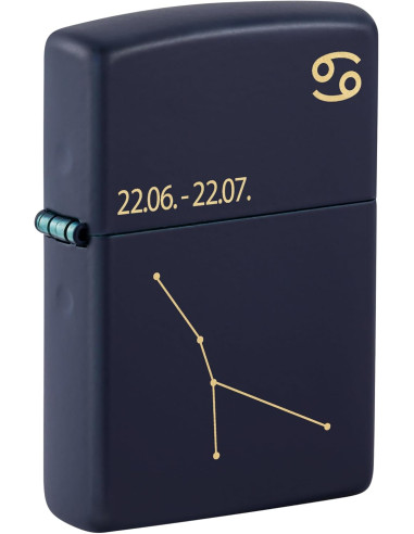 Encendedor Zippo Zodiac Cancer Matt Navy Blue