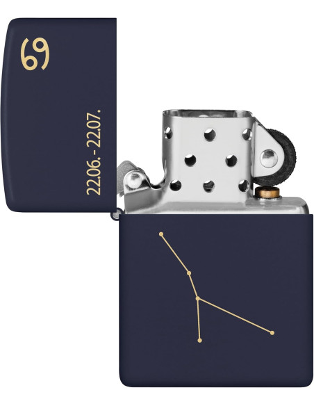Encendedor Zippo Zodiac Cancer Matt Navy Blue