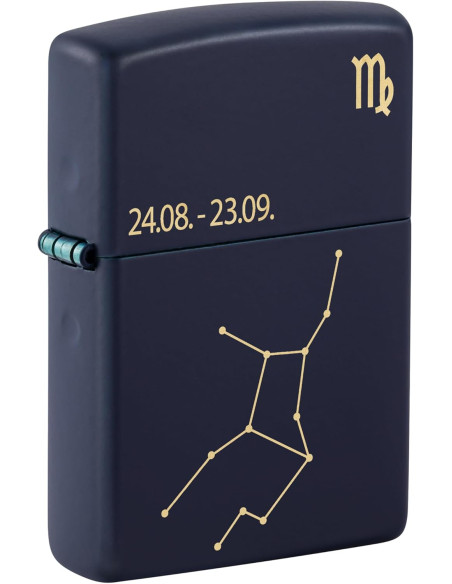 Encendedor Zippo Zodiac Virgo Navy Matte