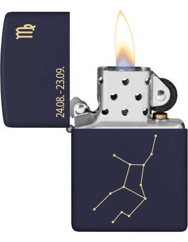 Encendedor Zippo Zodiac Virgo Navy Matte
