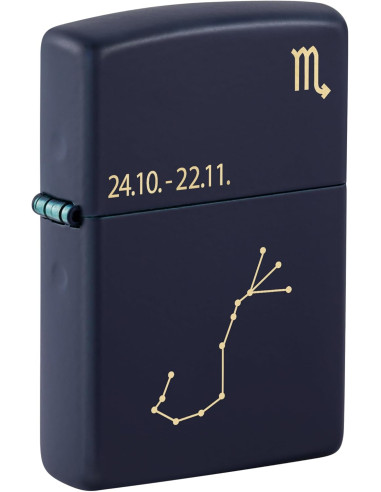 Encendedor Zippo Zodiac Scorpio Navy Matte