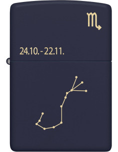 Encendedor Zippo Zodiac Scorpio Navy Matte 2