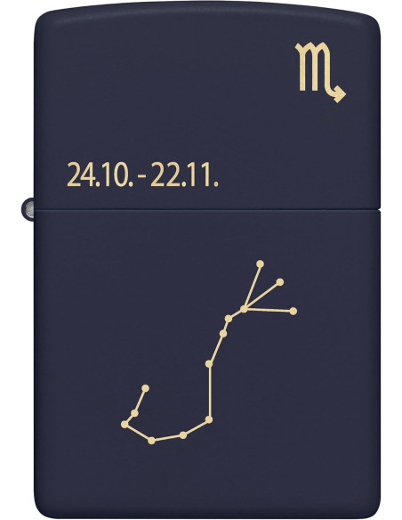 Encendedor Zippo Zodiac Scorpio Navy Matte