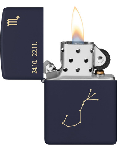 Encendedor Zippo Zodiac Scorpio Navy Matte