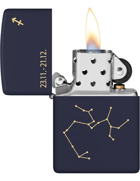 Encendedor Zippo Zodiac Sagittarius Navy Matte
