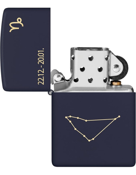Encendedor Zippo Zodiac Capricorn Navy Matte