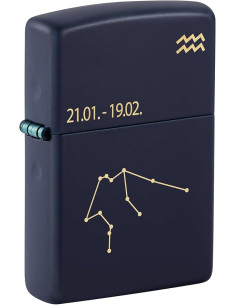 Encendedor Zippo Zodiac Aquarius Navy Matte