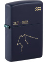 Encendedor Zippo Zodiac Aquarius Navy Matte